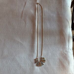 Gold-Tone Fan Pendant Necklace - Women Jewelry